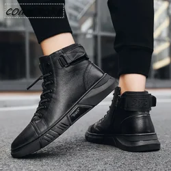 Autumn New High Top Work Shoes for Men Platform Ankle Boots Fashion Quality Boots Winter Outdoor Booties Casual Male Large Size