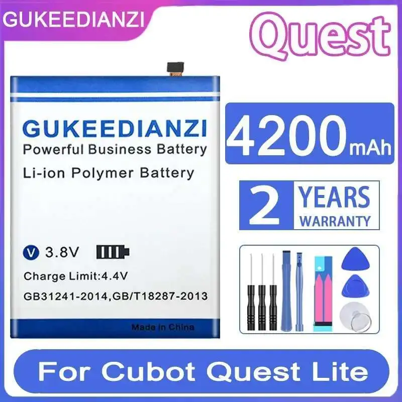 

Mobile Phone Battery 4200Mah For Cubot Quest Cellphone IP68 Sports Rugged Helio P22 Octa-Core 5.5"R Lite