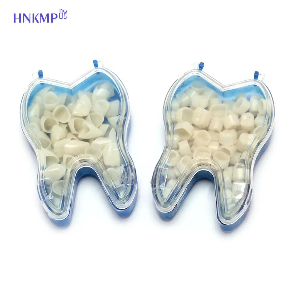 Реалистичные зубные короны, 50 шт./коробка, отбеливающие зубы для полости рта, передняя молярная Корона, зубные короны, фарфоровые временные короны для зубов из смолы
