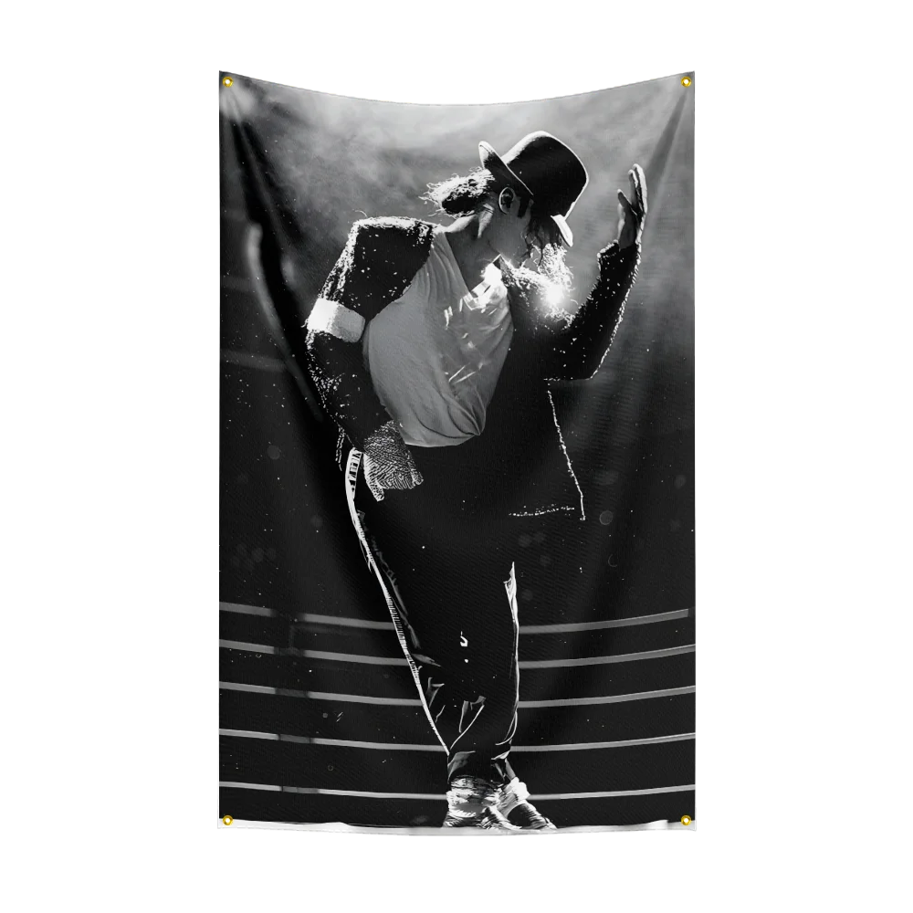 3x5 Ft Heavy Rock Band M-Michael-Jacksons Flag Polyester Digital Printing Banner for Bedroom Wall Art Out Door Tapestry Decora