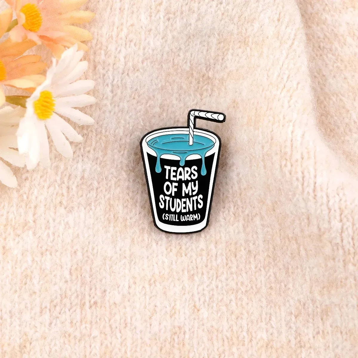 Animal Enamel Lapel Pin Tears of My Students Quotation Design Brooch Badge Accessories for Backpack Socks Clothing Friend Gift