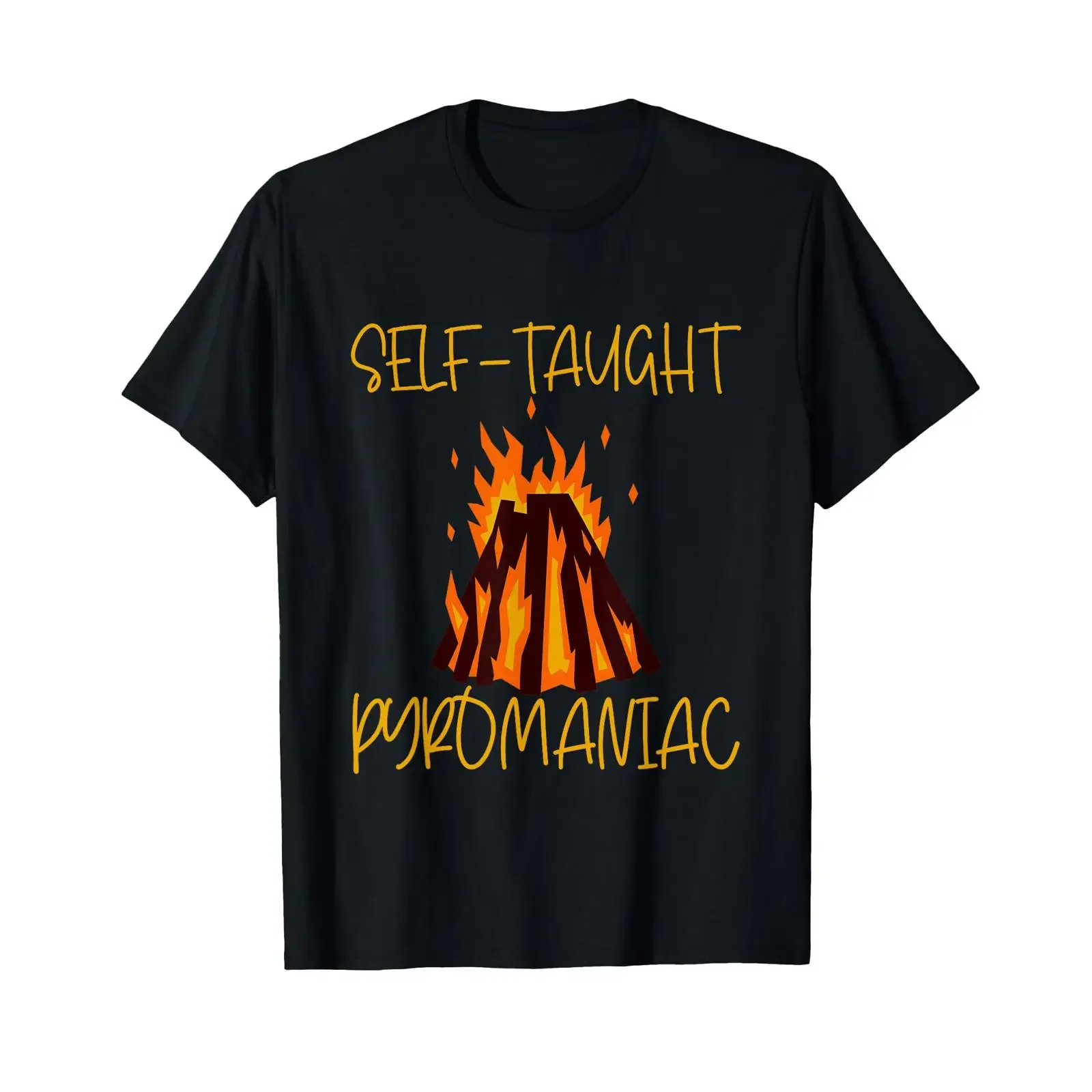 Pyromaniac FH Adults Kids Black Modern Cotton 65 Polyester 35  Classic Fit T Shirt vintage Washed graphic Unisex Stretched