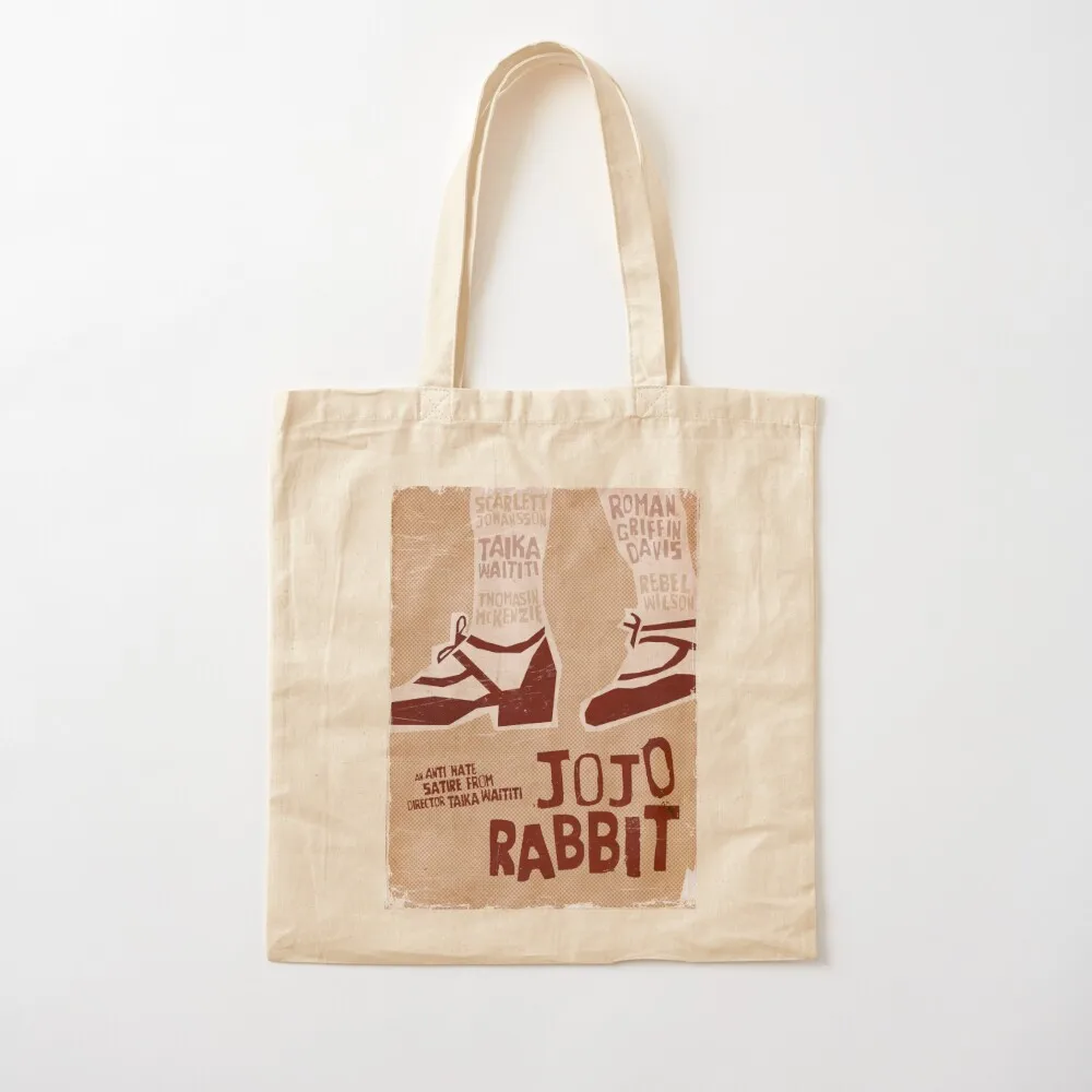 Jojo Rabbit Tote Bag large size bags shopping bag logo Canvas Tote Bag