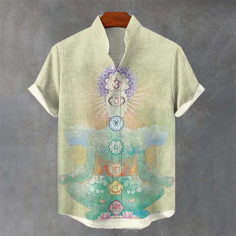 New Music Notes 3D Printed Short Sleeve Shirt Bamboo Linen Fashion Casual Loose Cardigan Button Trendy Large Size Tops S-5XL
