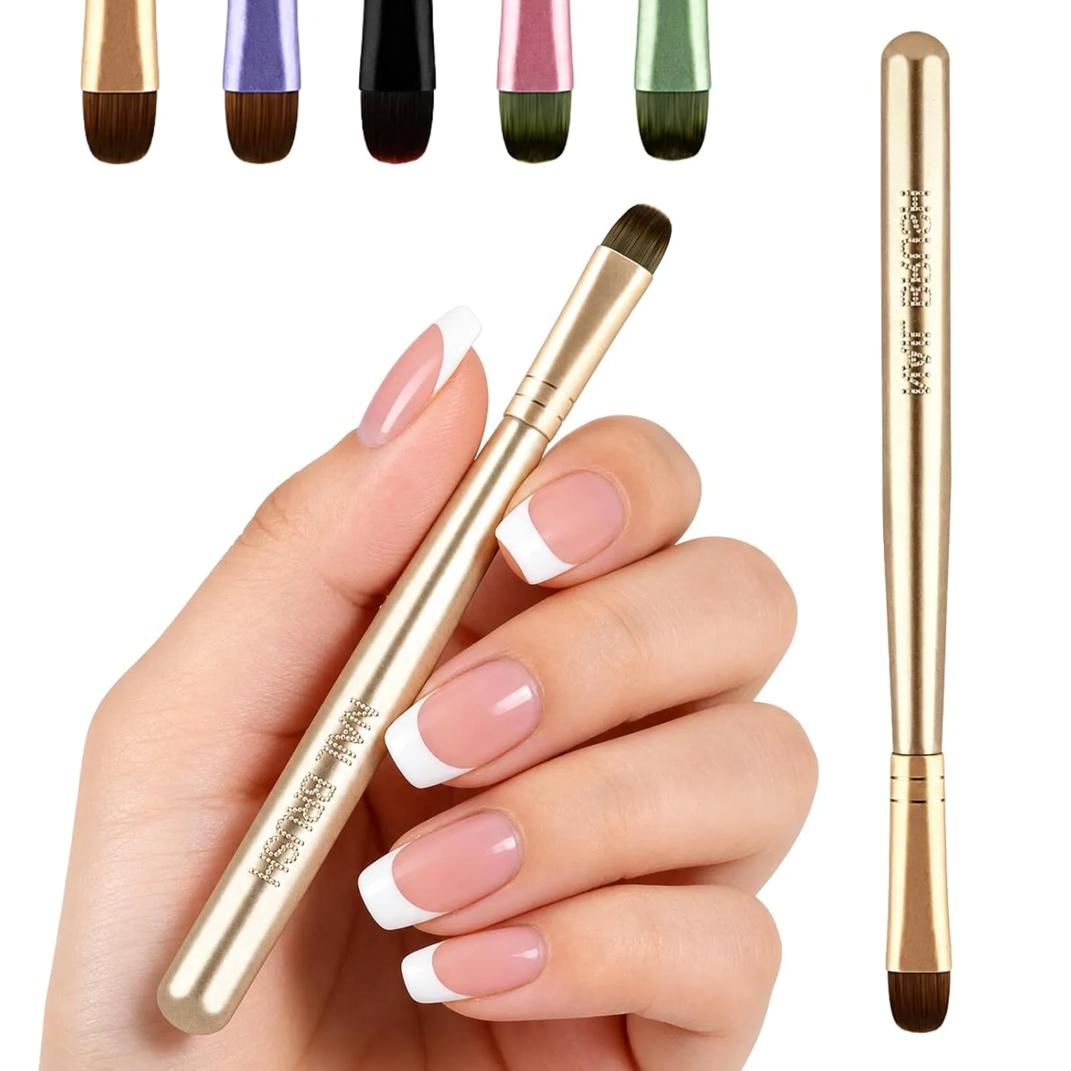 1/5Pcs Different Colored Handle Gel Painting Brush Nail Art For Gel Tip Extension Acrylic Builder Accessory Nail Art Brushes