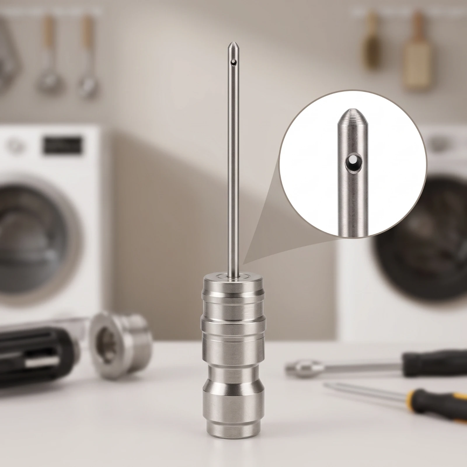 Spray Tube Nozzle Metal Pressure Washer Attachment Crevice Cleaning Tool Cylindrical Hydro Jet Nozzle Rust-Resistant