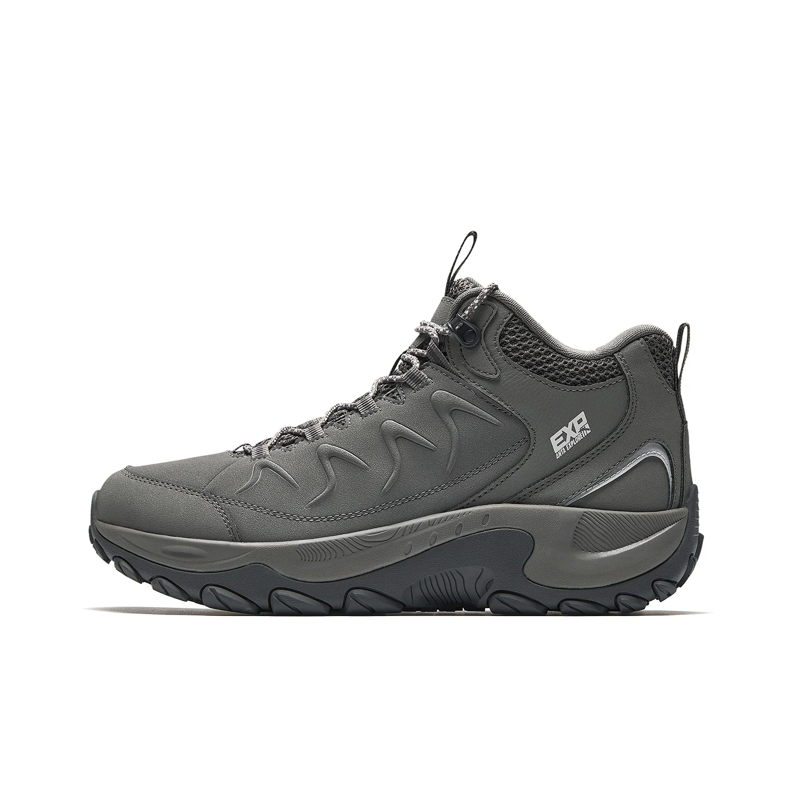 Anta Mountain Exploration Textile, Synthetic Leather Comfortable Low top Outdoor Shoes Men's Gray 912616670-3
