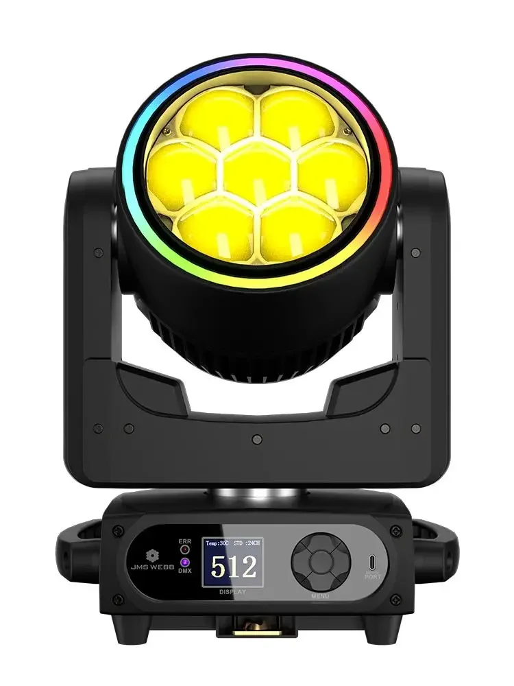 SHEHDS LED Beam 7x40W RGBLAC Wash Zoom Moving Head Beleuchtung für DJ Disco Hochzeit Konzert Weihnachten Halloween Theater