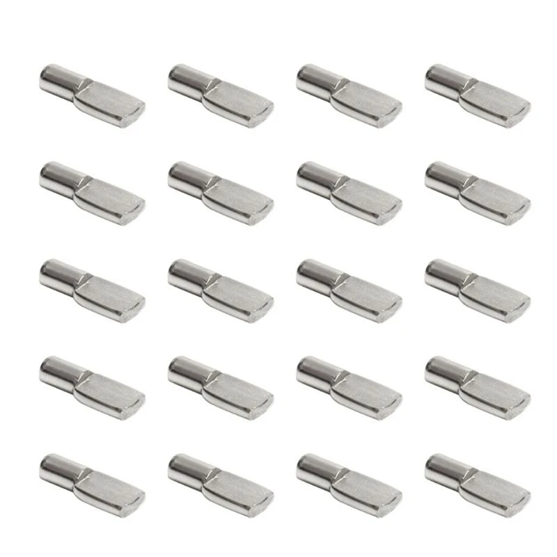 20Pcs Metal Cabinet Wardrobe Shelf Support Pins Studs Pegs Bookcases Shelves Seperator Storage Brackets Metal Pin M4YD