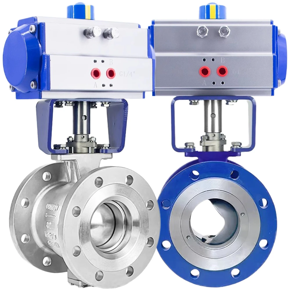 

DN50 CF8M 2 Way Actuated Stainless Steel 304 WCB Flanged v Port Valve Segment Ball Valve with Pneumatic Actuator