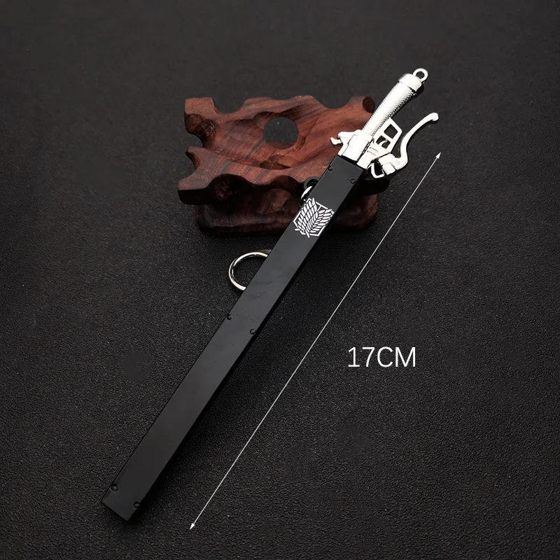 Aanval op Titans Japanse Anime Randapparatuur Eren Jaeger Zwaard Volledig Metalen Ambachtelijke Wapen Model Collectible Bureau Ornamenten Jongen Speelgoed