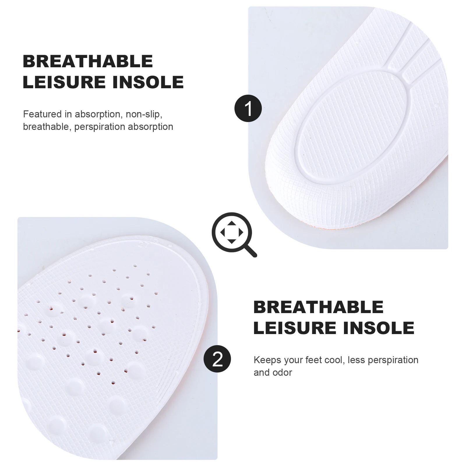 

Increase Sports Pad Breathable Insoles Soybean Fiber Shoes Invisible Absorption