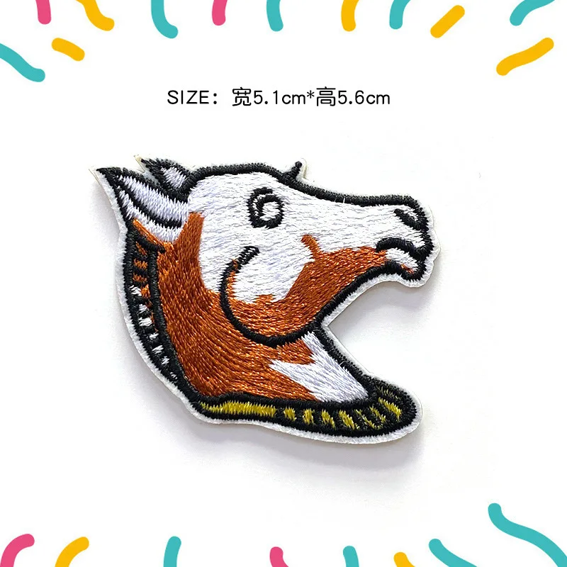 Fine Patch Wolf Foxes Bear Lion Embroidery Self-adhesive Patches For Clothing Thermoadhesive Patches On Clothes Jacket Stickers