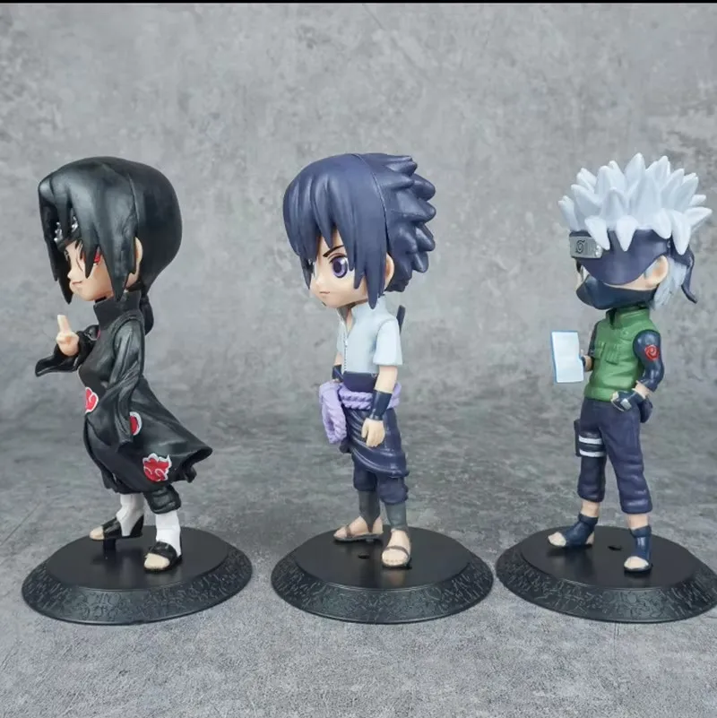 Anime Naruto Sasuke Itachi Kakashi Anime Actiefiguurmodel Geschenken Verzamelbare Beeldjes Voor Kinderen 15.5Cm 6 Stuks In Een Set