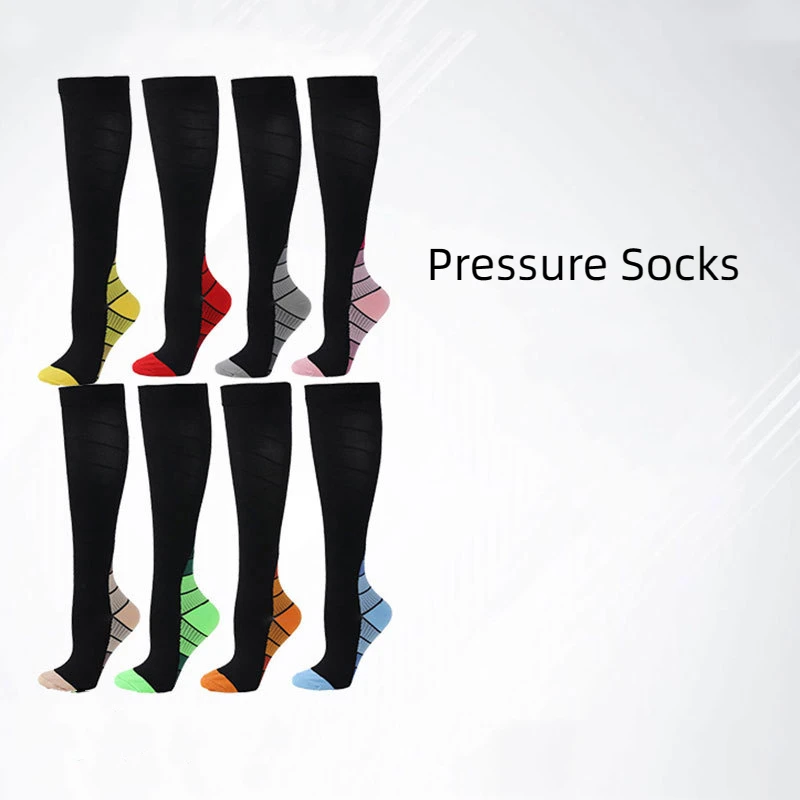 

2 Pairs Of Sports Compression Running Stretch Socks Outdoor Sports Socks Slim Leg Stockings Women's Lower Leg Pressure Socks