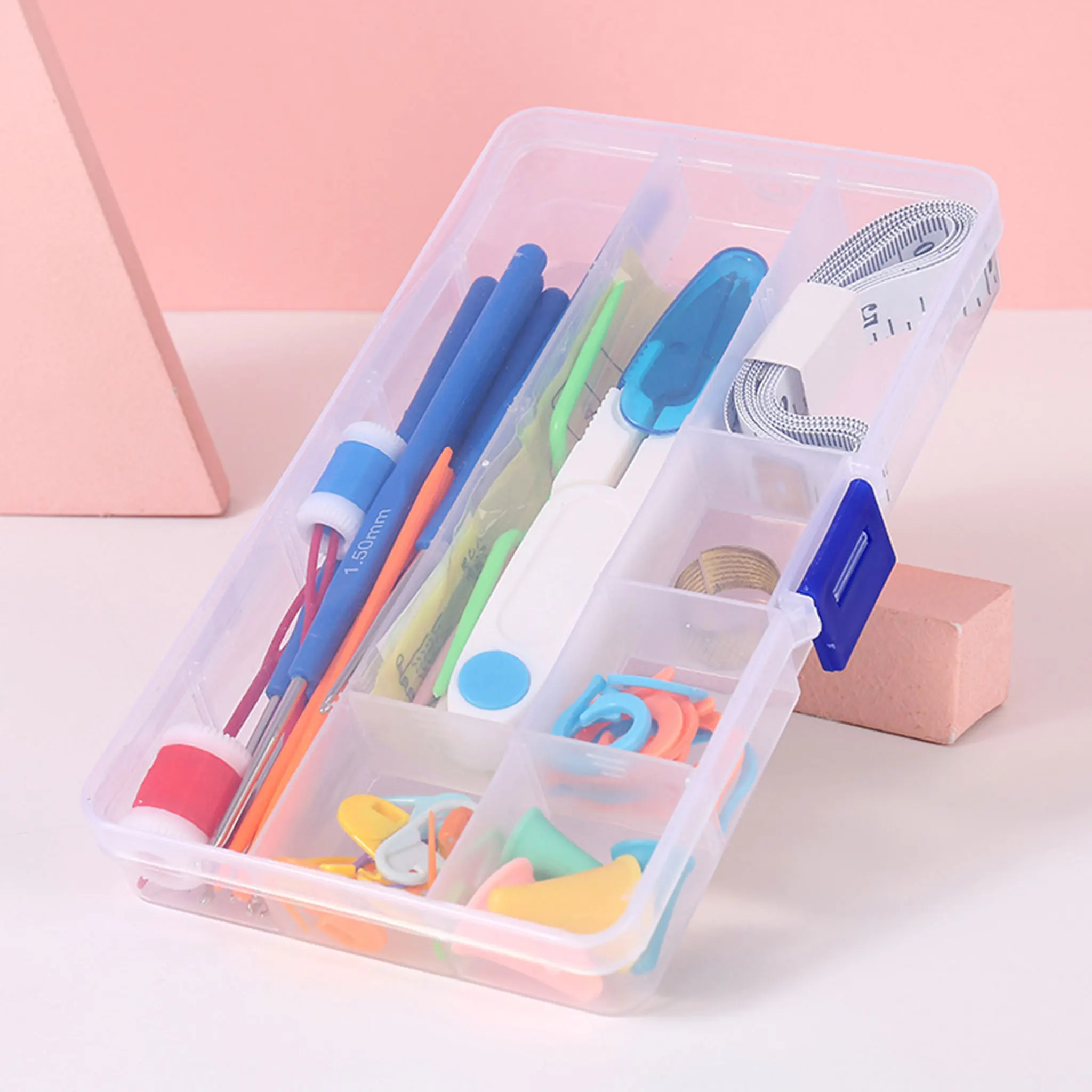 53pcs Crochet Hook Set DIY Craft Sewing Tool with Storage Box Multicolor Mixed 2-8mm Knitting Needles for Beginners image 4