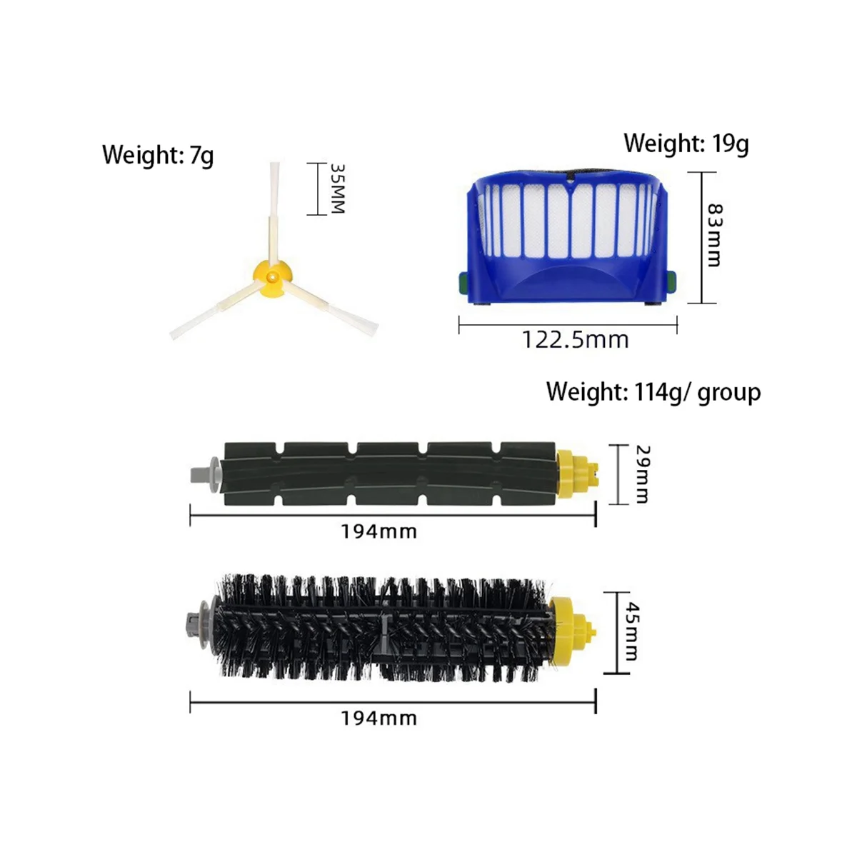 Suitable for Sweeper 600 Series Accessories 595/650/528/620 Side Brush Roller Brush Filter Cleaning Tool image 2
