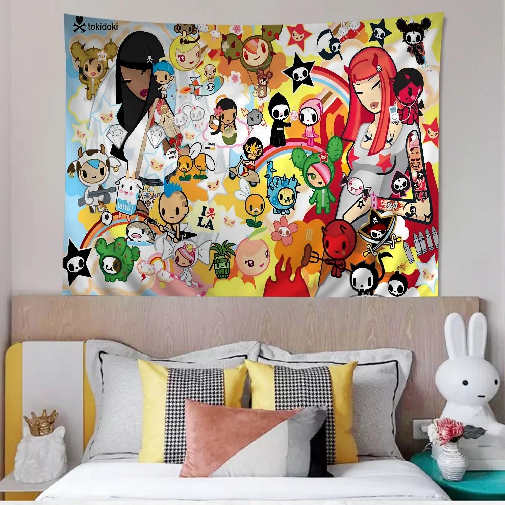 Japan Tokidoki Colorful Tapestry Wall Hanging Cheap Hippie Wall Hanging Bohemian Wall Tapestries Mandala Wall Hanging Sheets