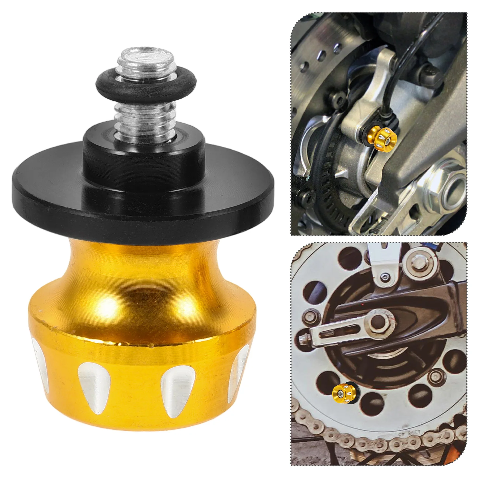 

2pc 1 Pair 8Mm Motorcycle Swing Arm Stand Screws Aluminum Alloy Spools Slider Frame Screws Replacement For Swingarm Spools