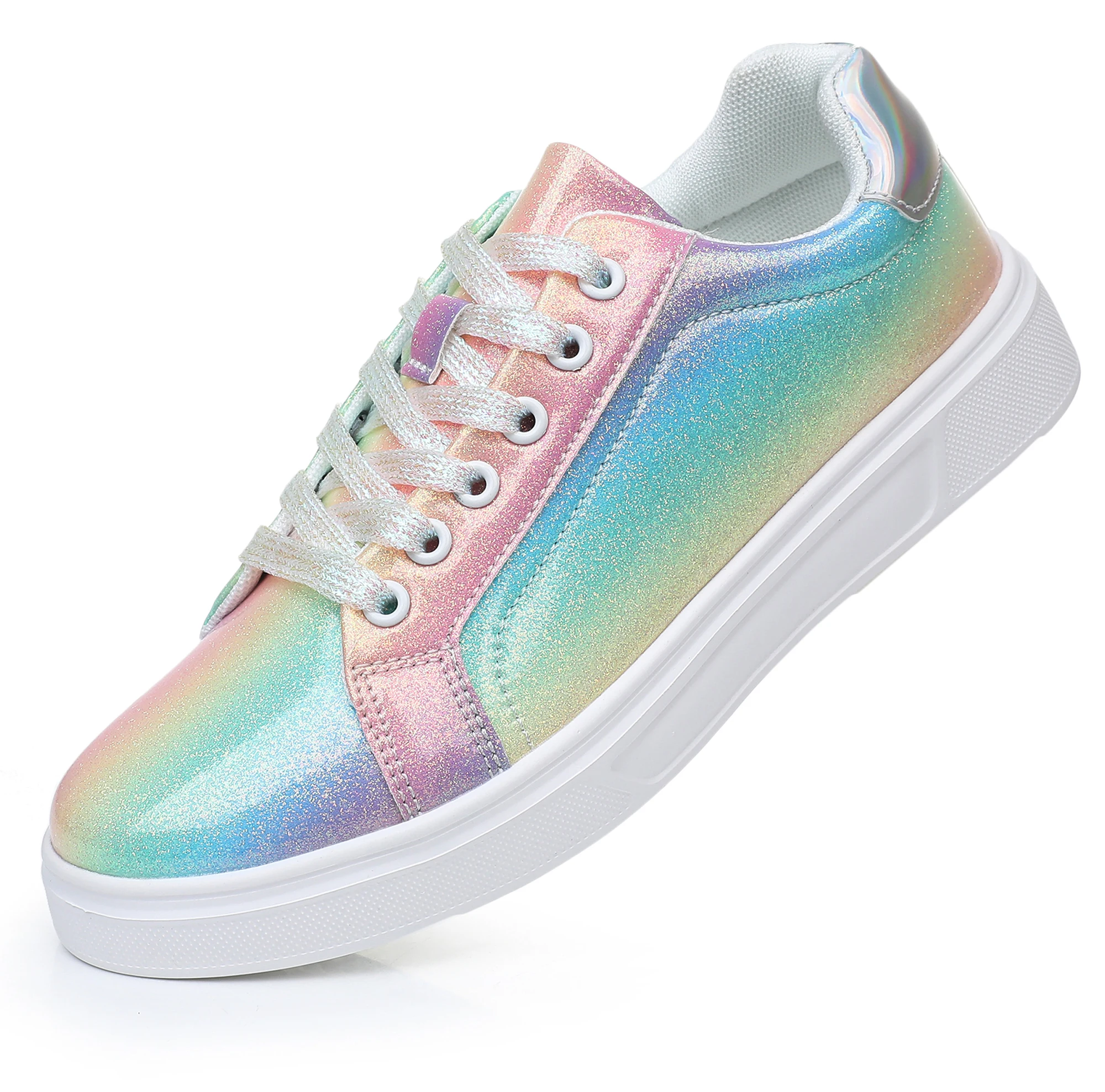 Women Shoes Luxury Rainbow Color Sneakers For Woman Walking Shoes Comfortable Fashion Sport Skate Shoes