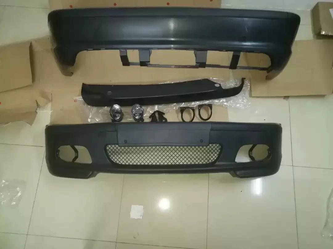 

For BMW e46 modified mt Front Rear bumper grill grille fog lamp cover car accessories accesorios para auto