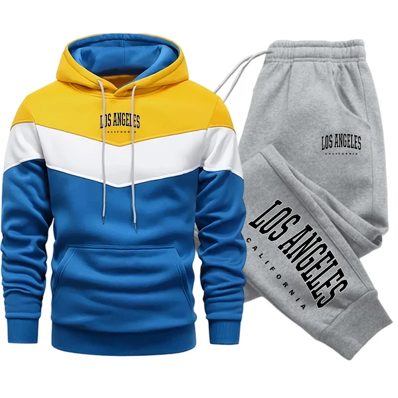 2026 New Arrival Men's Tracksuit Hoodie&sweatpants Urabn Fashion Sportswear 2pcs Set Male Daily Casual Sports Hooded Jogger Suit - view 4