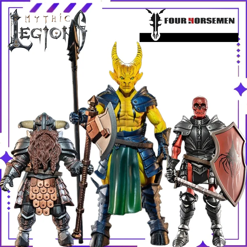 Four Horsemen Studios Genuine Mythic Legions Series Hazardbarbarianfinished Movable Model Toy Peripheral Collectibles,boy's Gift
