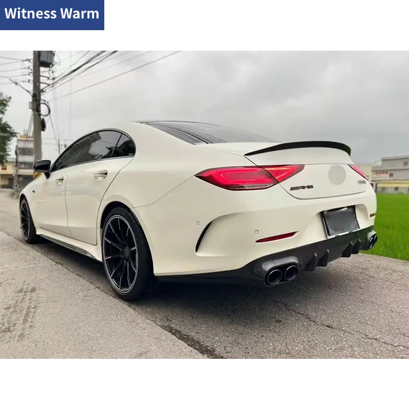For Benz CLS Class C257 CLS53 AMG cls450 350 Front Lip Rear air vents splitter Bumper Diffuser Tips Spoiler Wings Side Skirts