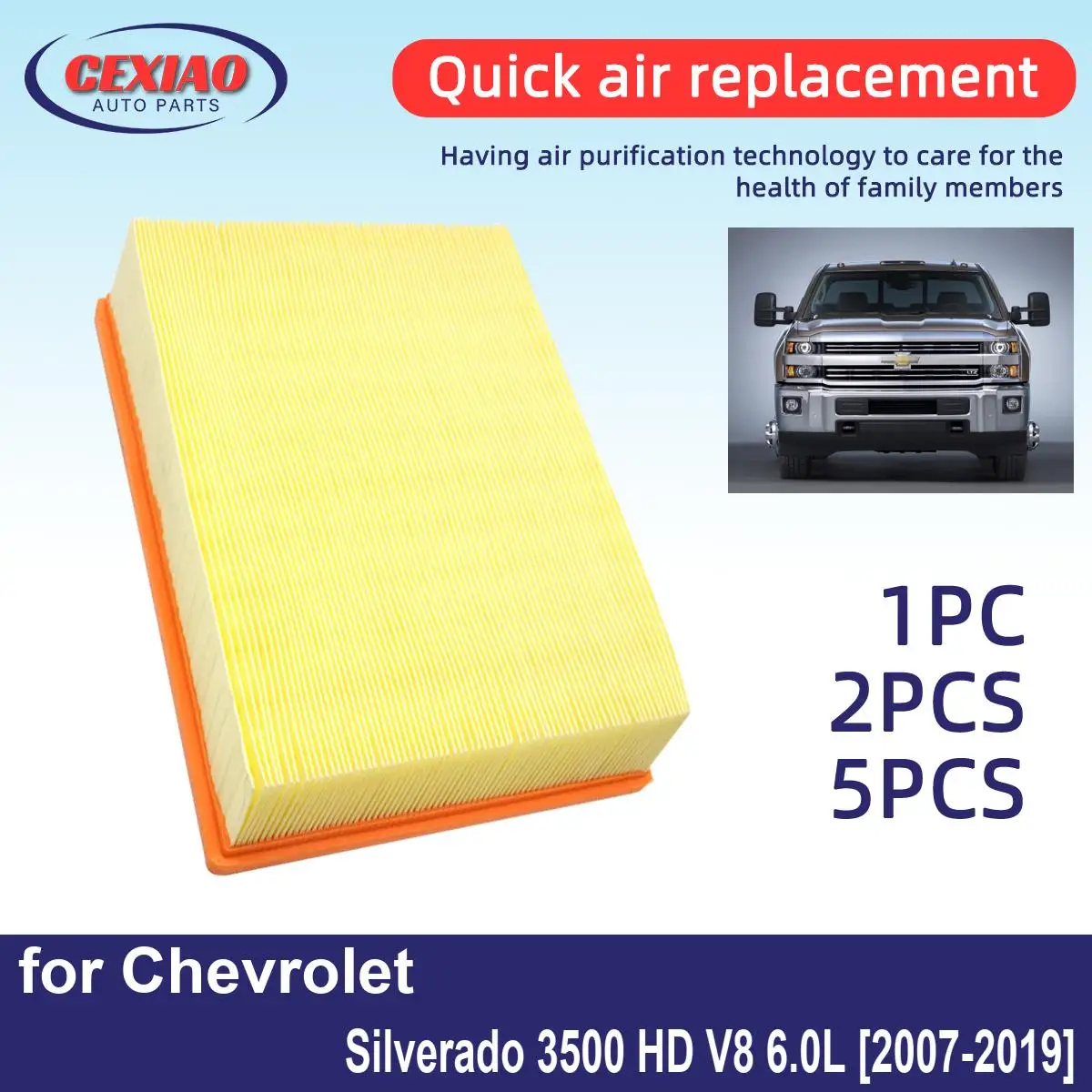 

Фильтр кондиционера для Chevrolet Silverado 3500 HD V8 2007 л 2019-CA8755A, 1 шт., 2 шт., 5 шт.