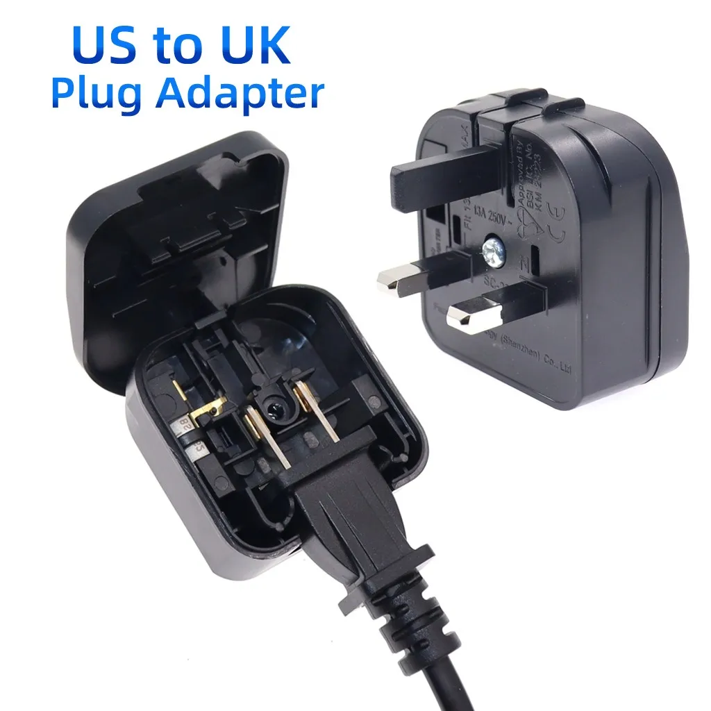 Konverter Adaptor Daya US Ke UK Type-a Ke Type-g 2 Pin Ke 3 Pin Soket Inggris Tersemat Hong Kong Singapore Malaysia 13A FUSE