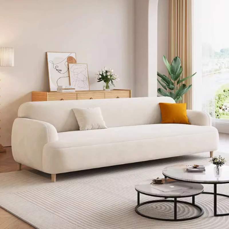 

Nordic Modern Minimalist Sofas Living Room Fabric Apartment Double Couch Nordic Designer Italian Divano Letto Home Furniture