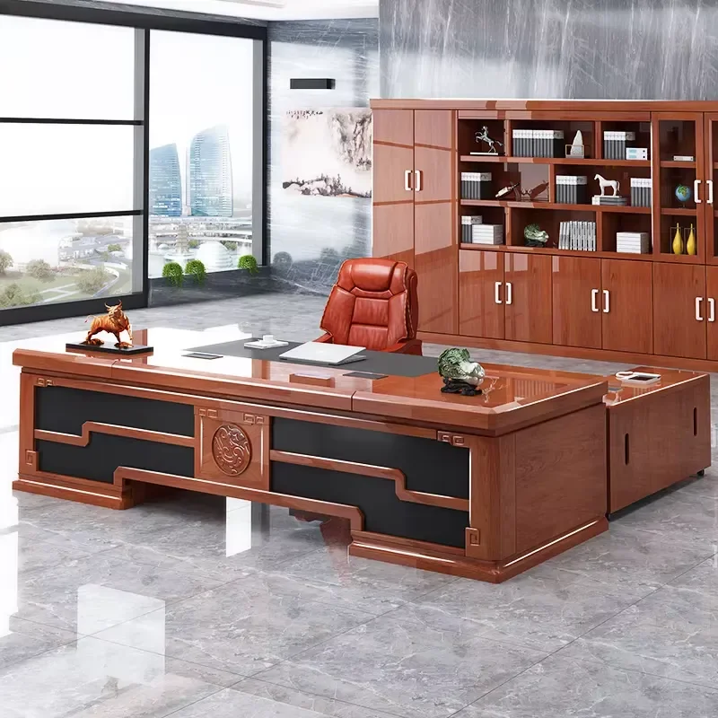 Executive Desk Office Furniture Boss Desk Manager Table Deluxe CEO Workstation Modern Business Desk
