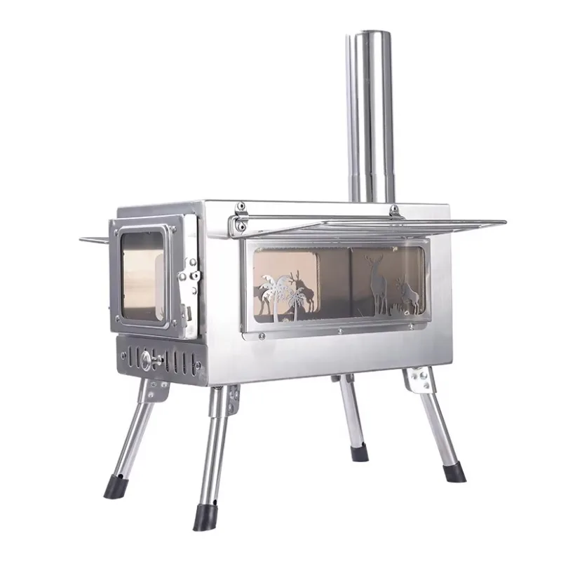 

【Best-selling】Modern Eco-Friendly Stainless Steel Camping Stove Portable Folding Outdoor Heating Kitchen