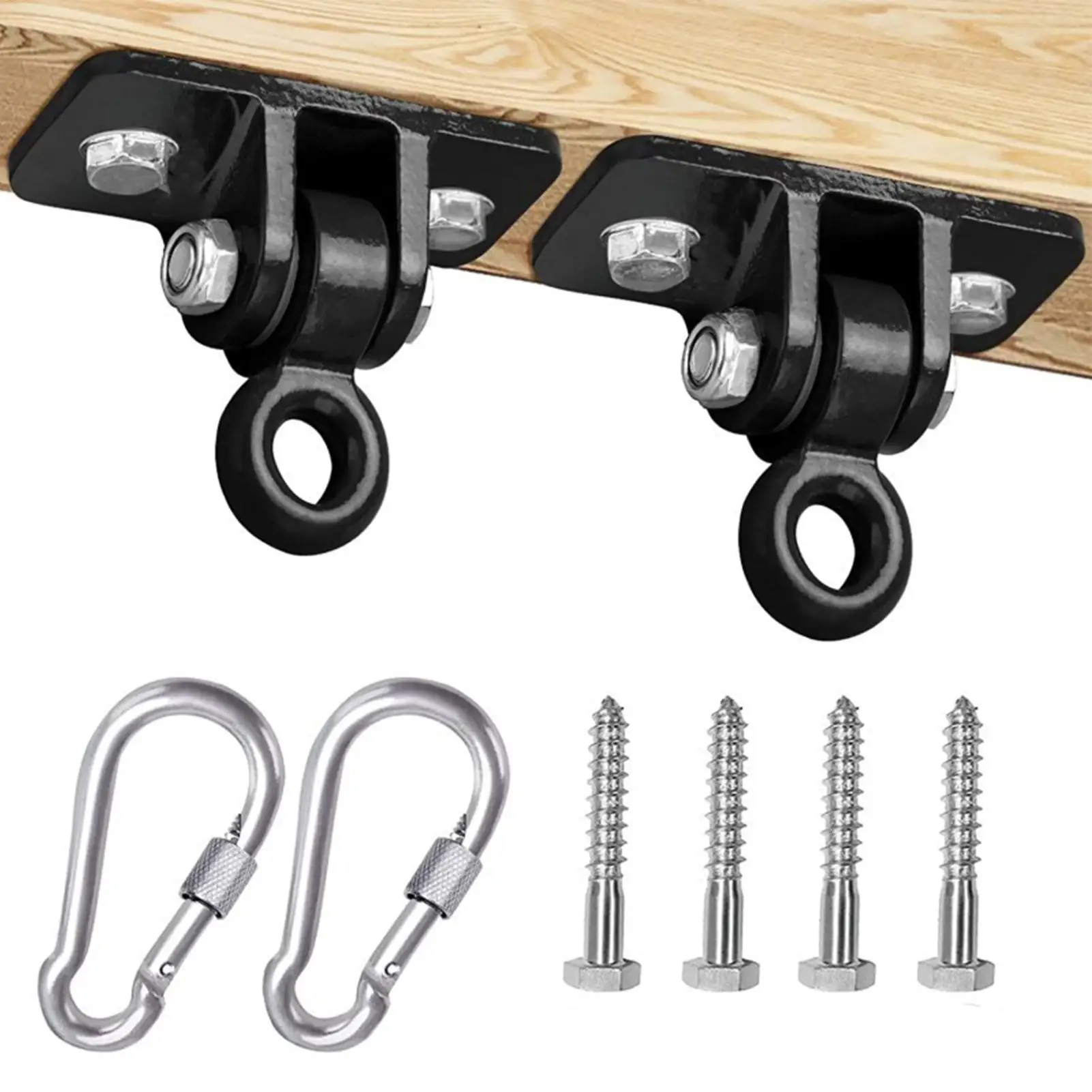 

2pcs Heavy Duty Swing Hangers 1000lb Capacity For Punching Bag Ceiling Beam Tree, Hammock & Swing Solid Steel Installation Kit