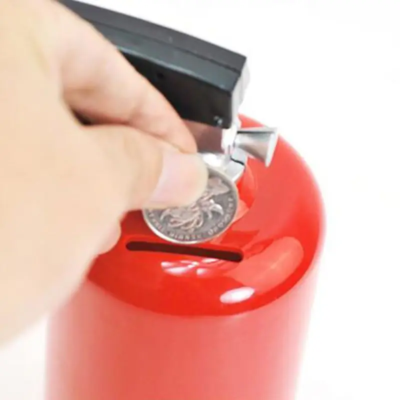 for Creative Fire Extinguisher Piggy Bank Money Saving Cash Plastic Saving Box K