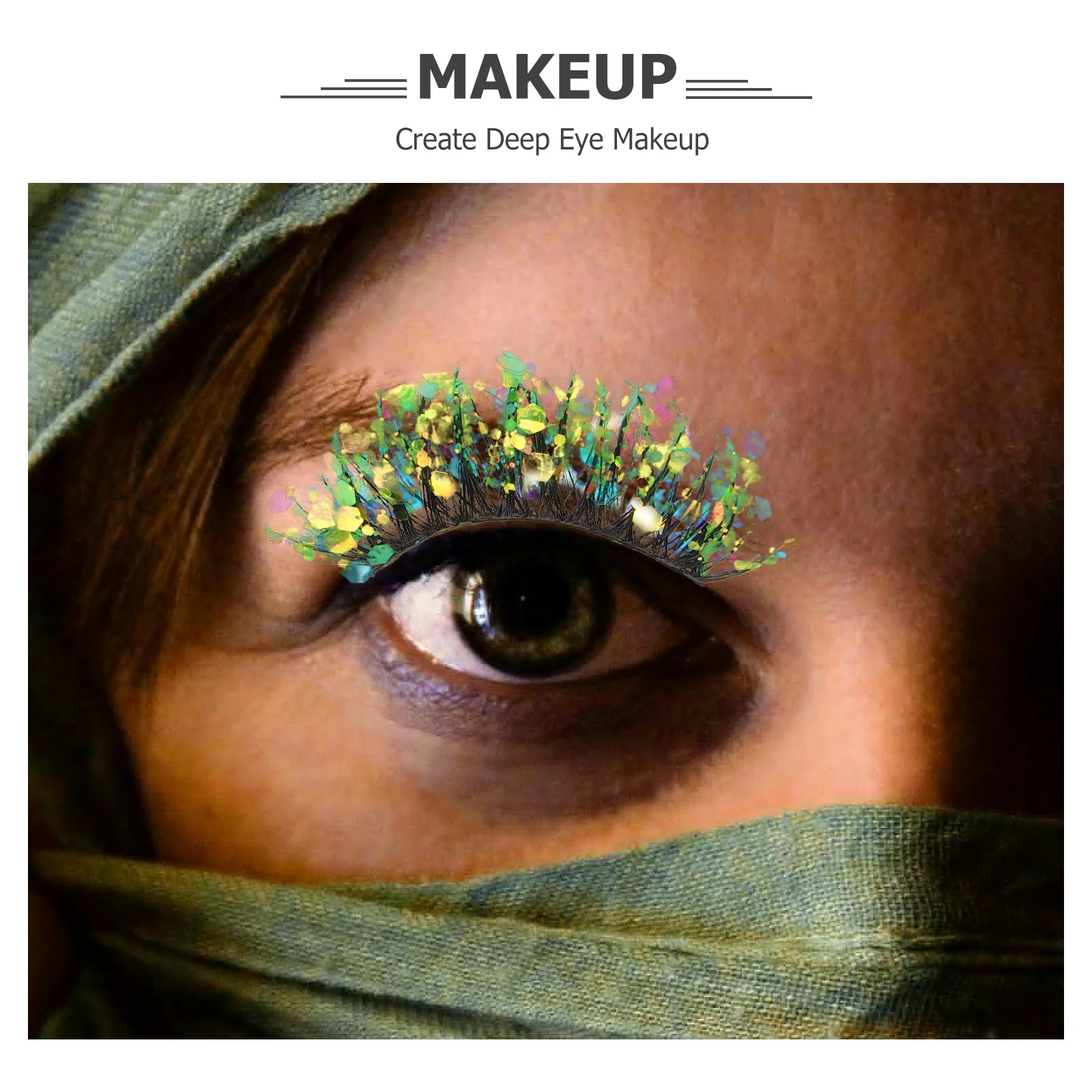 2Pairs 3D Glitter Falsche Wimpern Farbige Strass Pailletten Dramatische Sparkle Party Bühne Cosplay Make-Up Wimpern