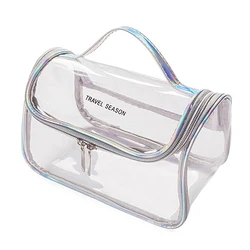 Transparent Waterproof Travel Cosmetic Bag Toiletry Makeup Zipper Storage Pouch Women Make Up Organizer Toiletry Wash Bag