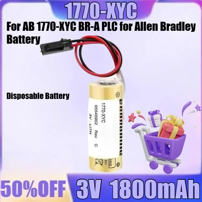 SWZY New 1770-XYC 3V 1800mAh High Quality Battery for AB 1770-XYC BR-A PLC for Allen Bradley Battery