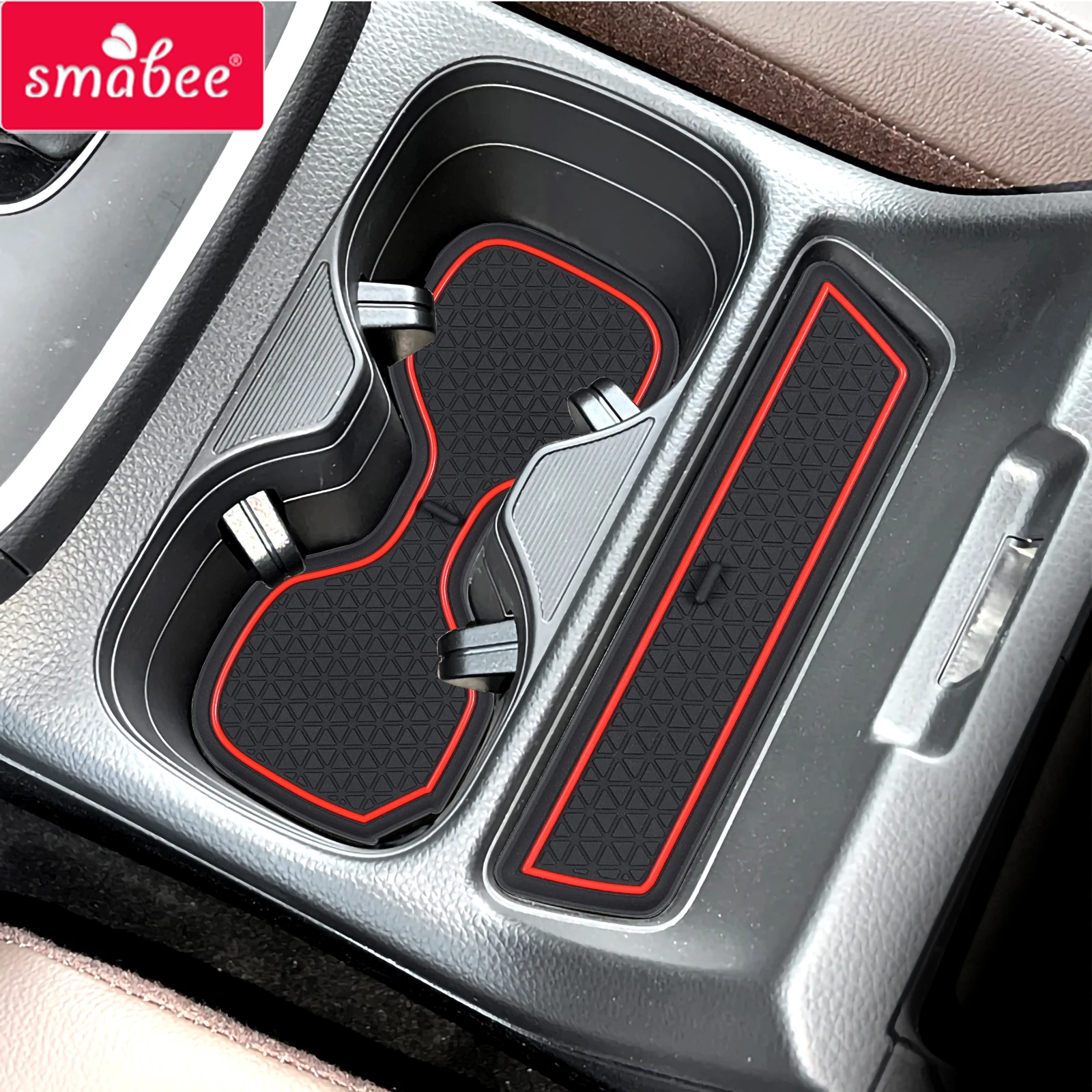 Smabee Anti-Slip Gate Slot Mat for Honda CR-V CRV 2023 + Non-Slip Door Groove Pad Cup Holder Interior Accessories Rubber Coaster