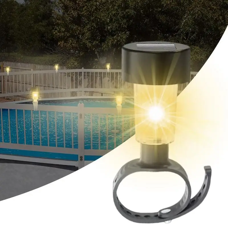 

6 Pcs Above Ground Pool Lights Solar Powered Solar Pool Side Lights RGB Color-Changing Brighter Warm Light Waterproof LED Pool