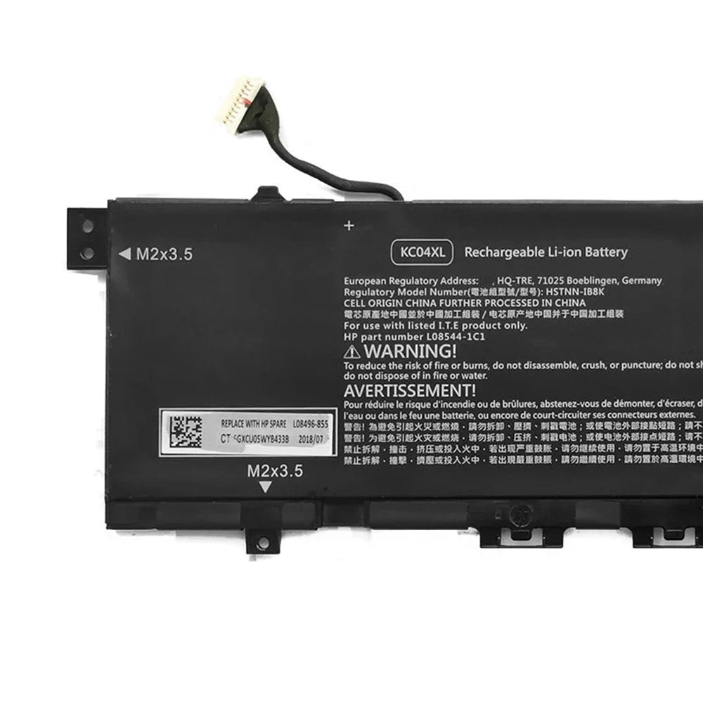 KC04XL Laptop Battery for HP ENVY X360 13-AG 13-AH L08544-2B1 HSTNN-IB8K etc 15.4V 53.2Wh