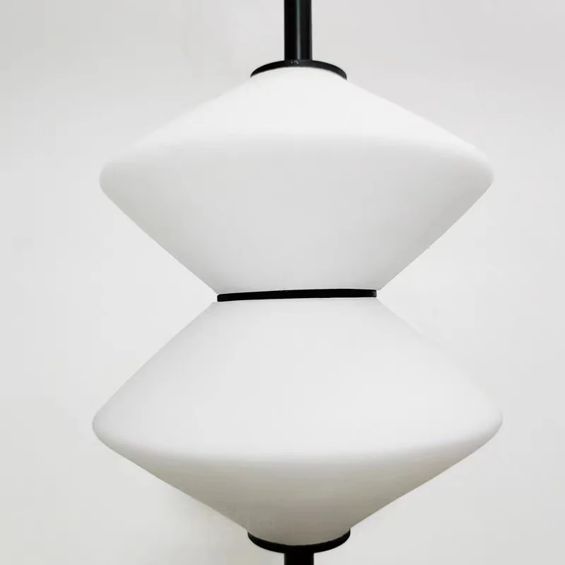 Imagem -05 - Modern White Glass Led Pendant Lamp Quarto Foyer Cozinha Sala de Jantar Luminárias Ouro Preto Fio de Metal Ajustável