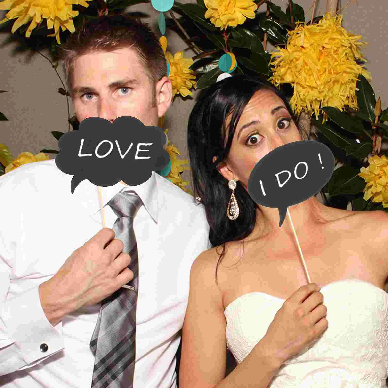 20 Pcs Wedding Photobooth Accessories Props Party Things for Weddings Photomaton Sign The Favors