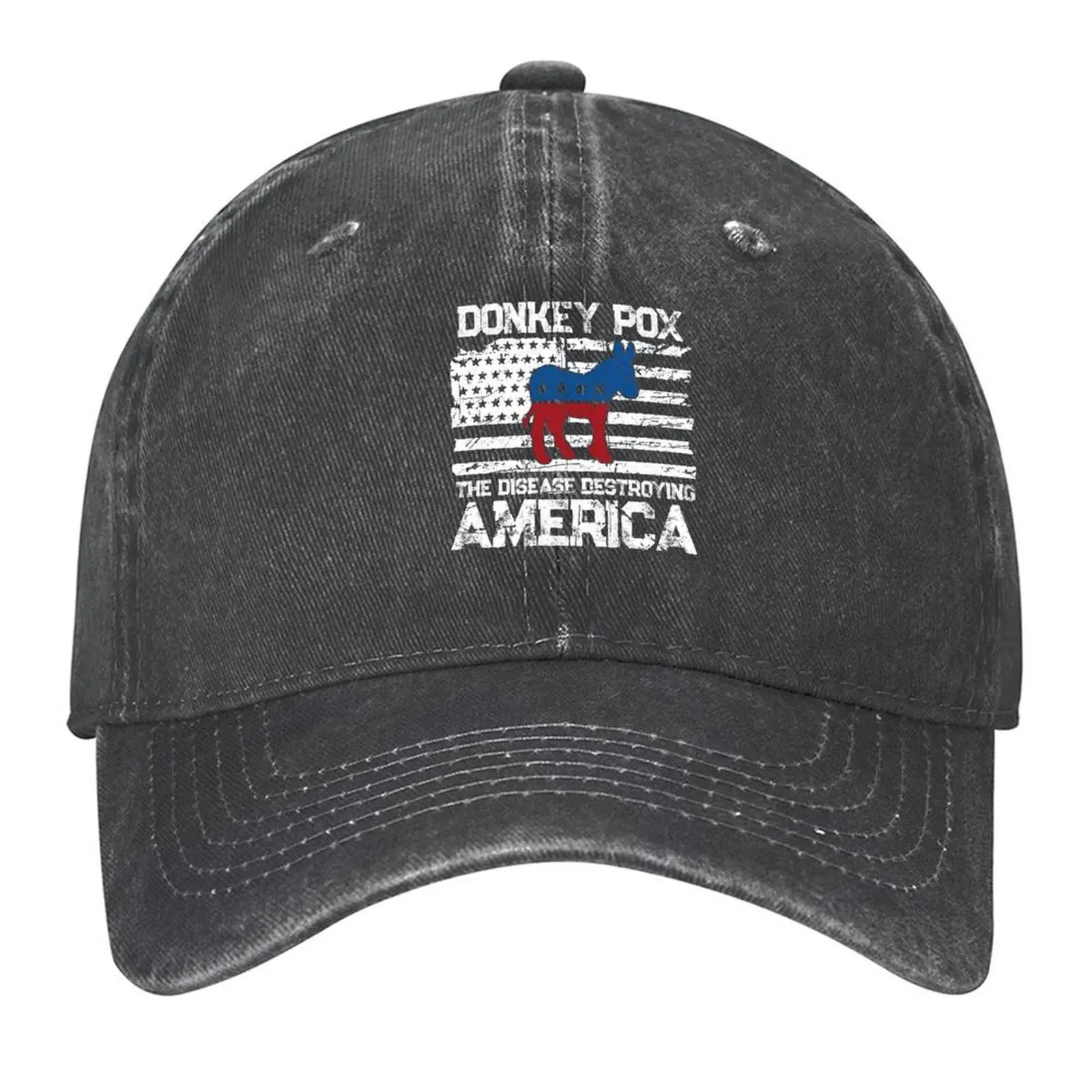 2026 Donkey Pox The Disease Destroying America MonkeyPox USA Flag Baseball Cap sailor cap for men fishing hat Men Women's