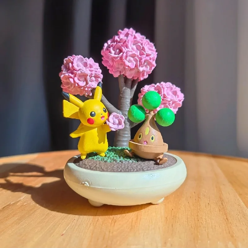 Rement Pokemon Pocket Bonsai Collection 2 Small Four Seasons Story Mini Diorama Figure Original Blind Box Diorama Collection view 2