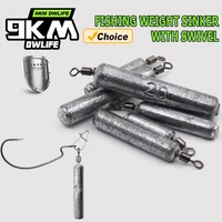 9KM 5-20 piezas Drop Shot plomo pesas de pesca para aparejo gratuito Jika Rig pesca plomo para pesca de lubina agua salada agua dulce