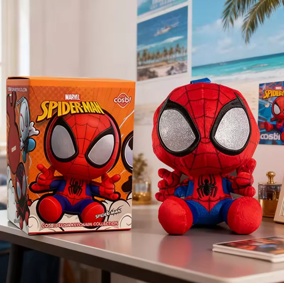 

@Spider Man Series Blind Box Cosbi Plush Anime Peripheral Figurines Backpacks Pendants Ornaments Surprise Gift for Boys