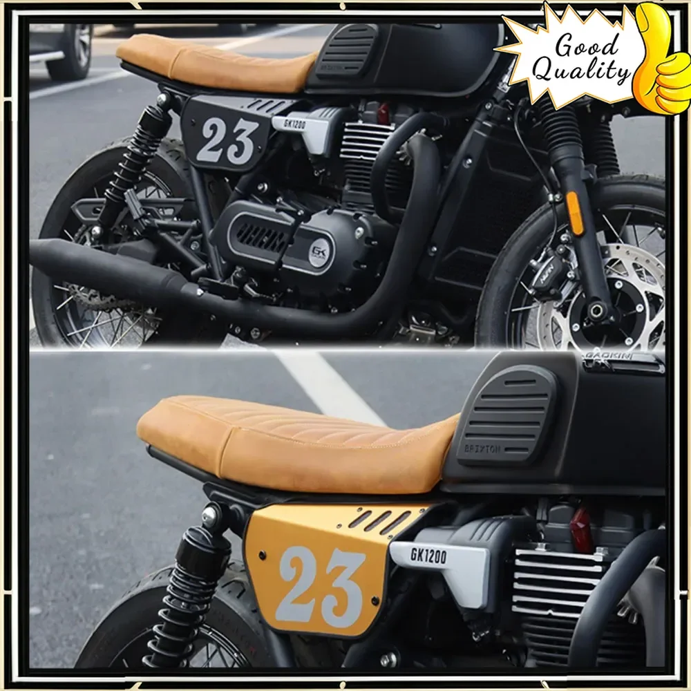 For Brixton Cromwell 1200 Cromwell1200 Motorcycle Modified Retro Side Cover CNC Guard Plate Seat Cushion Side Panel Side Cover