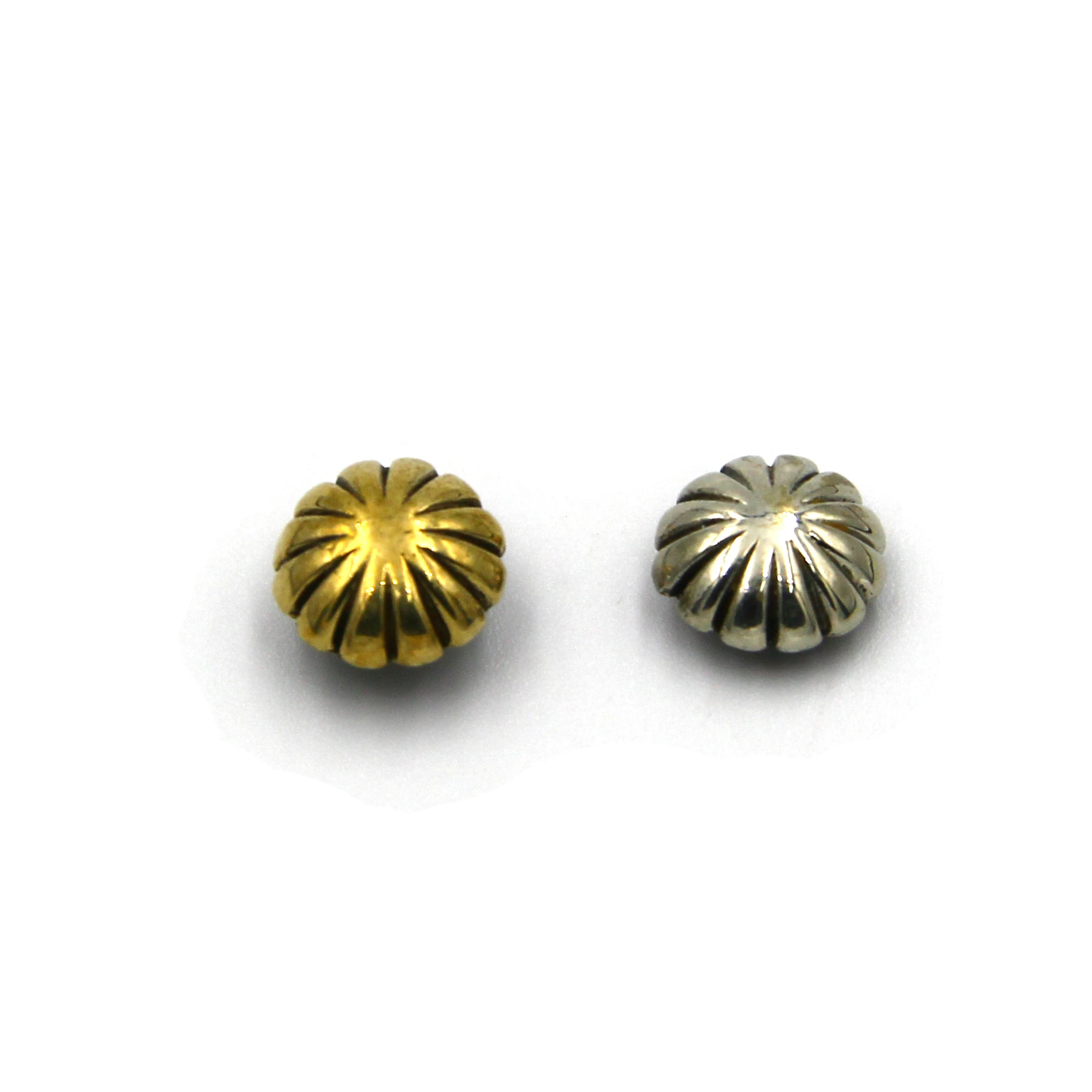 Pumpkin Conchos Leather Craft Decoration Accessories,Brass&Silver Color,Screwback Rivets