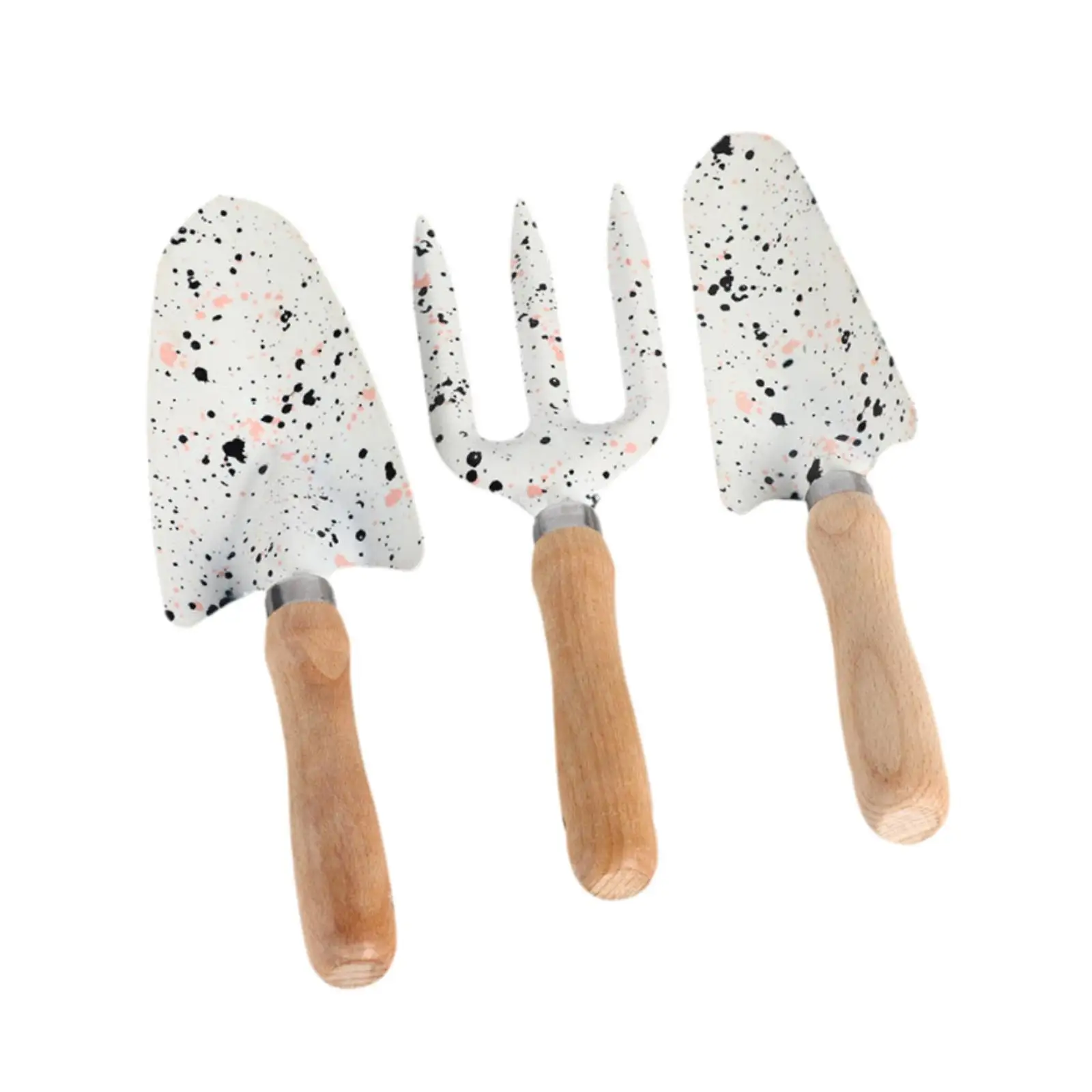 3Pcs Mini Garden Tools Set Transplant Accessories Anti Rust Tiny Gardening Kit with Shovels and Rake Hand Trowel for Greenhouse